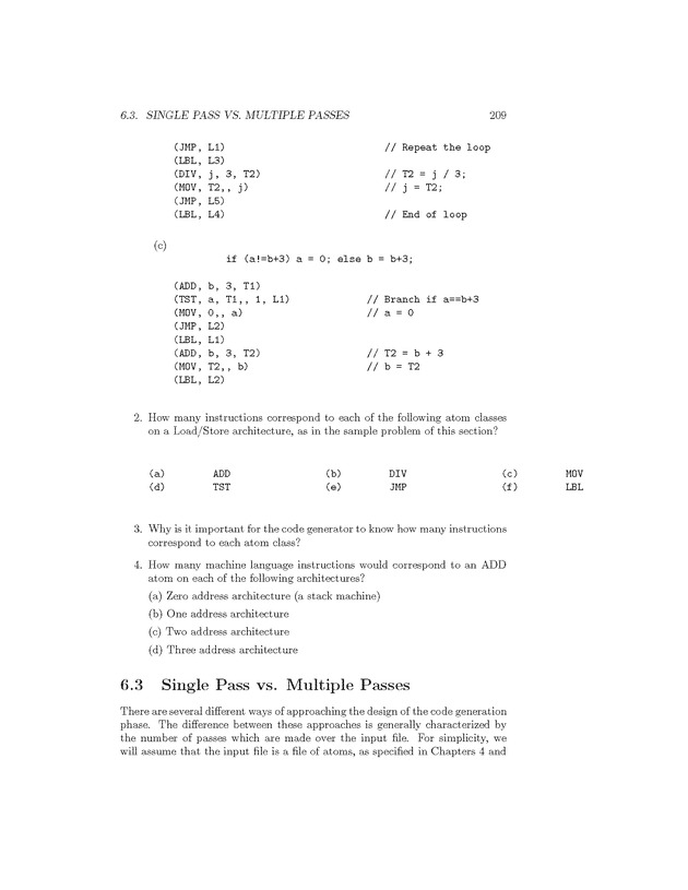 Compiler Design: Theory, Tools, and Examples - Page 209